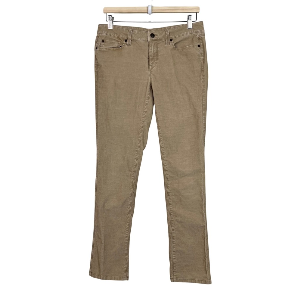 Ann‎ Taylor LOFT Modern Straight Corduroy Pants Tan Size 6/28 Womens Mid Rise